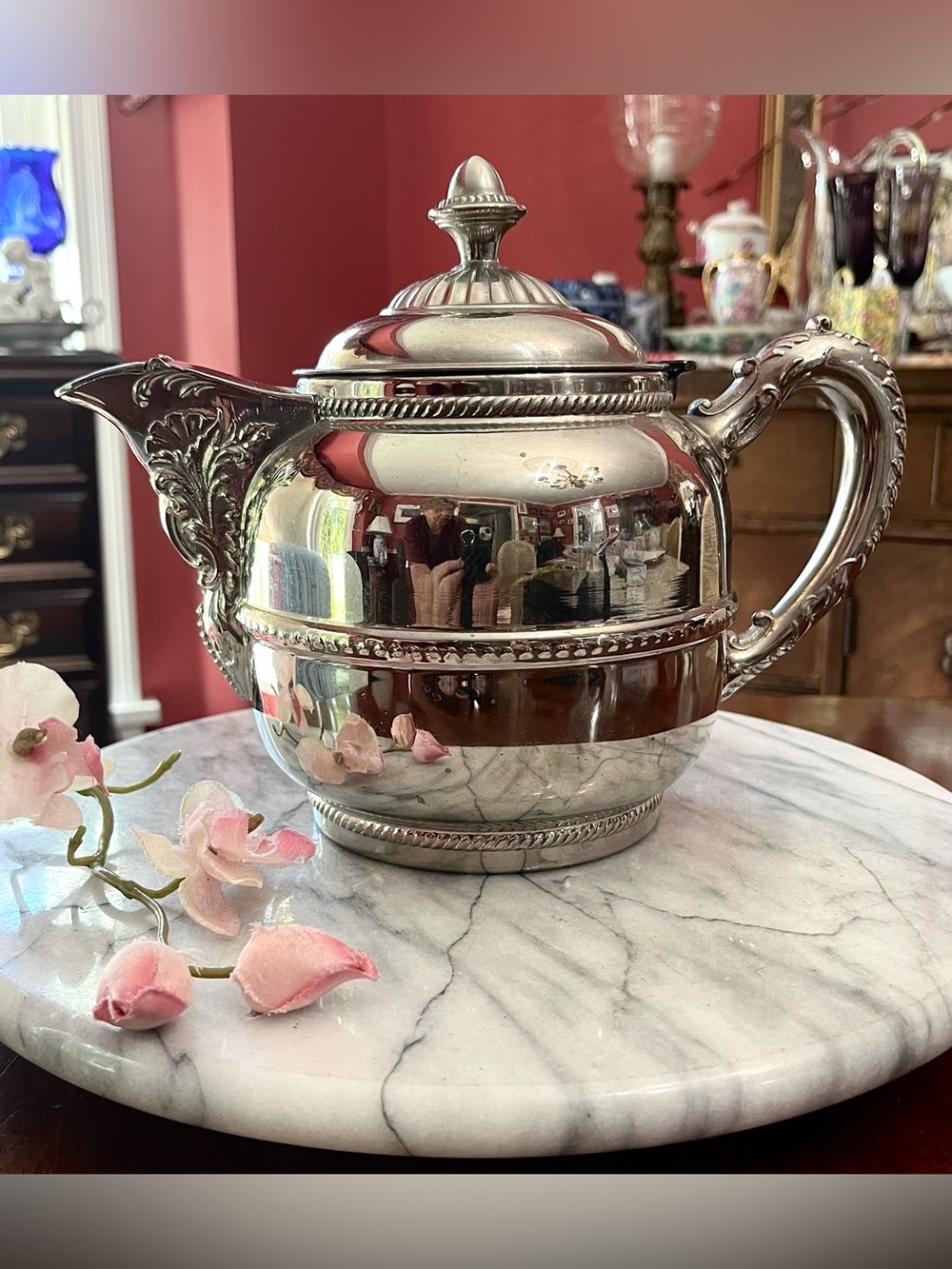 RARE ANTIQUE VICTORIAN Metalware ROCHESTER STAMPING WORKS TEAPOT (c.1888-1900)